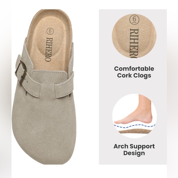 NEW Light Tan Platform Clogs size 9 Rihero - Picture 11 of 16